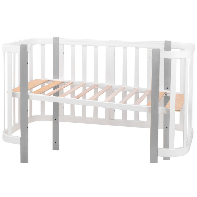 Ліжечко Babyroom Місяць 120x60 білий / сірий