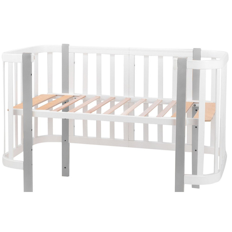 Ліжечко Babyroom Місяць 120x60 білий / сірий