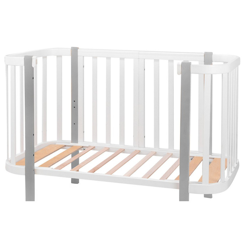 Ліжечко Babyroom Місяць 120x60 білий / сірий