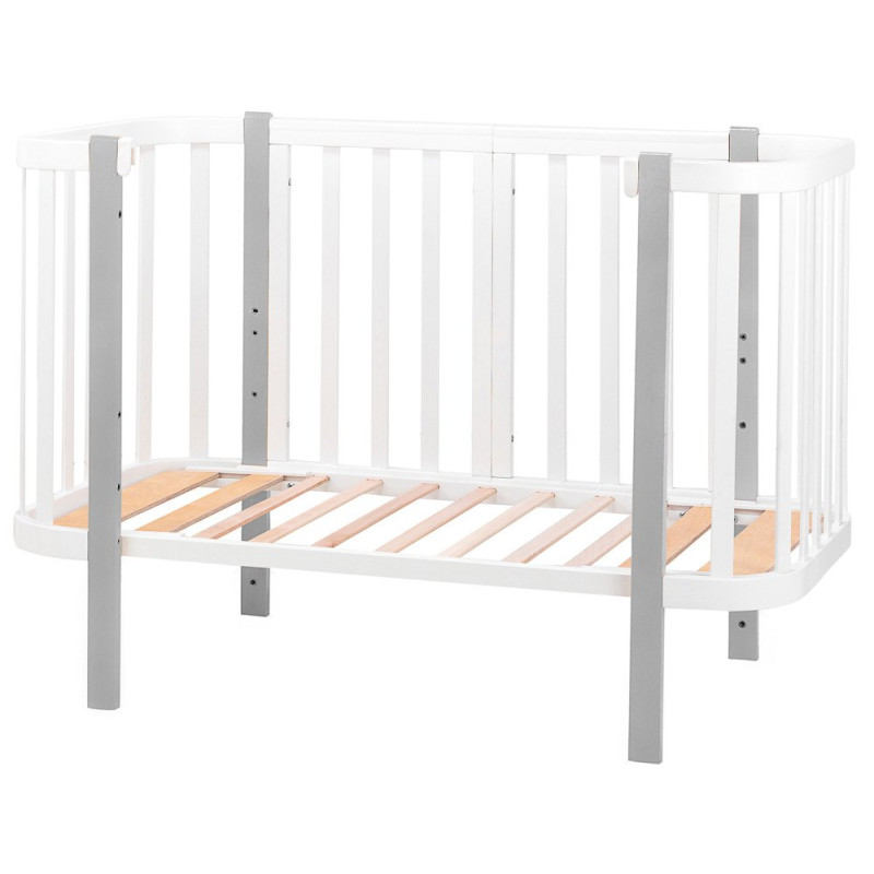 Ліжечко Babyroom Місяць 120x60 білий / сірий