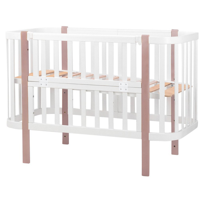 Ліжечко Babyroom Місяць 120x60 білий / капучино