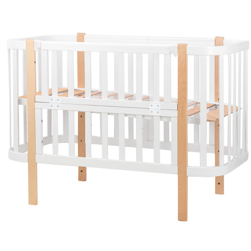 Ліжечко Babyroom Місяць 120x60 білий / натуральний