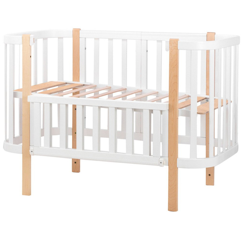 Ліжечко Babyroom Місяць 120x60 білий / натуральний