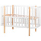 Ліжечко Babyroom Місяць 120x60 білий / натуральний