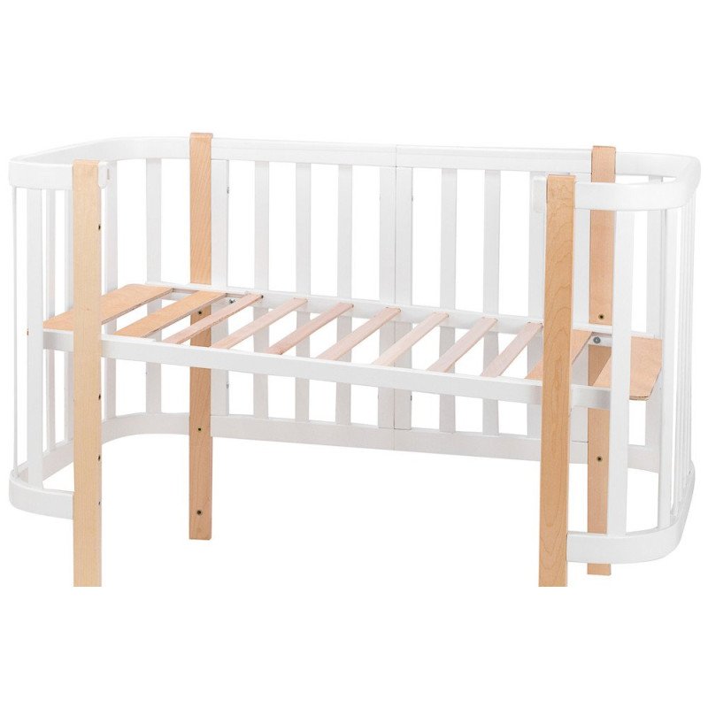 Ліжечко Babyroom Місяць 120x60 білий / натуральний
