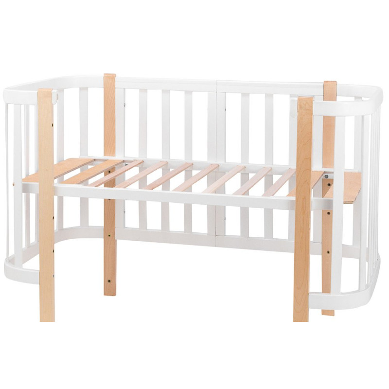 Ліжечко Babyroom Місяць 120x60 білий / натуральний