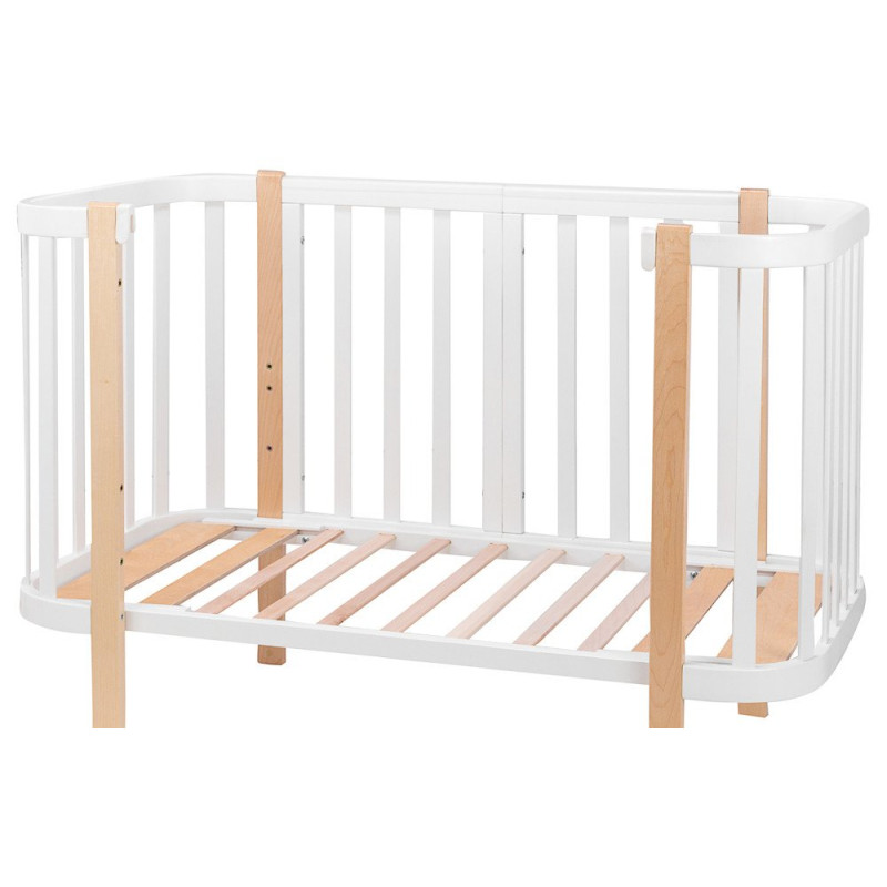 Ліжечко Babyroom Місяць 120x60 білий / натуральний