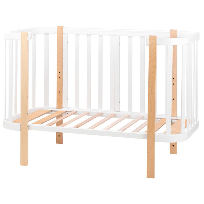 Ліжечко Babyroom Місяць 120x60 білий / натуральний