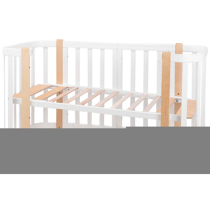 Ліжечко Babyroom Місяць 120x60 білий / натуральний