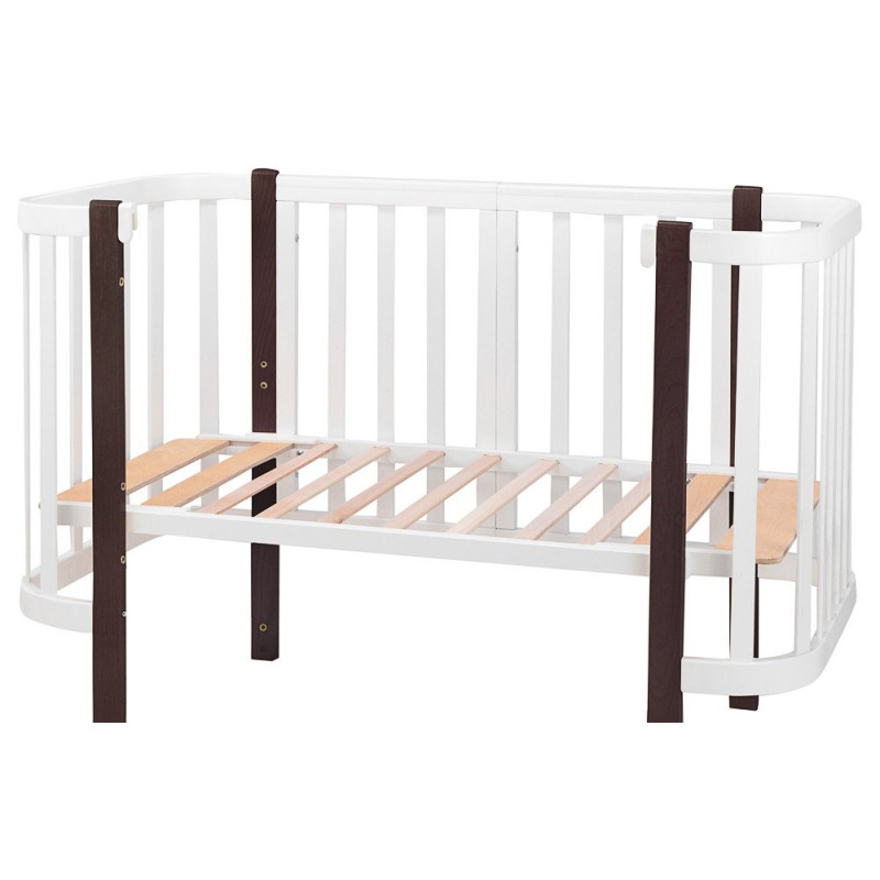 Ліжечко Babyroom Місяць 120x60 білий / венге