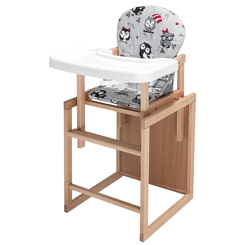 Стілець Babyroom трансформер Поні-230 eko сірий сови