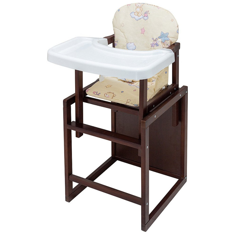 Стілець Babyroom трансформер Поні-220 тонований бежевий ведмедики, бджілки, зірка