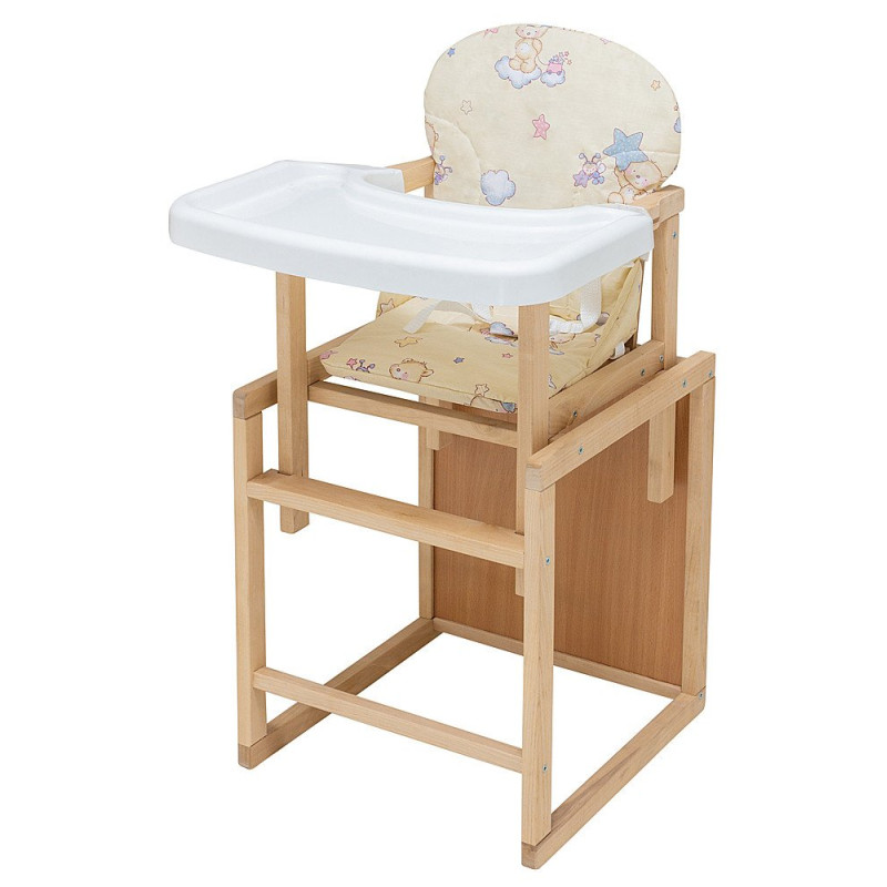 Стілець Babyroom трансформер Поні-230 eko бежевий ведмедики, бджілки, зірка