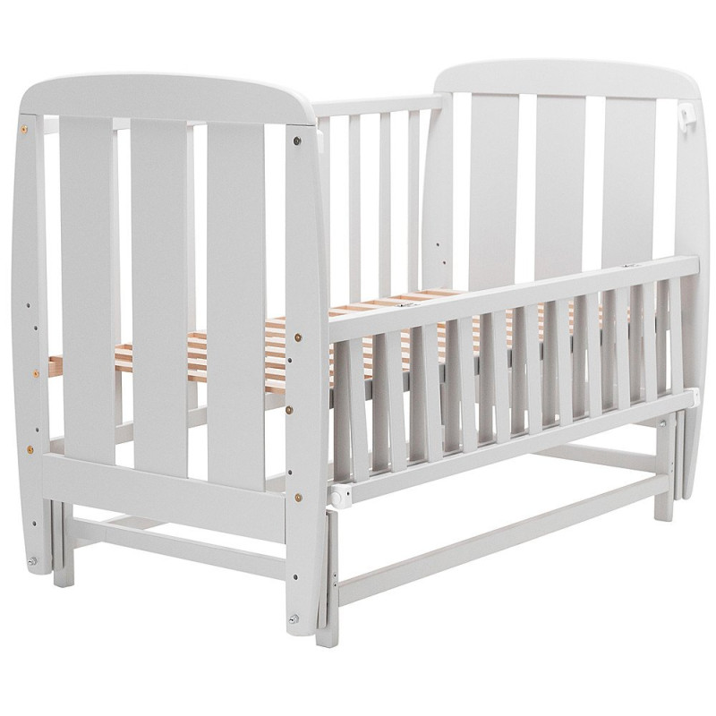 Ліжечко Babyroom Кулька SH-02 маятник, відкидний бік бук сірий