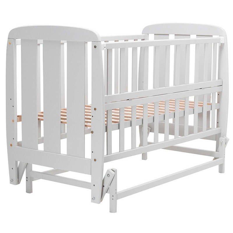 Ліжечко Babyroom Кулька SH-02 маятник, відкидний бік бук сірий