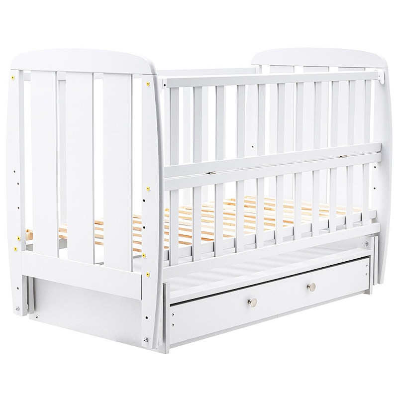 Ліжечко Babyroom Кулька SH-03 маятник, ящик, відкидний бік бук білий