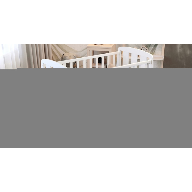 Ліжечко Babyroom Кулька SH-03 маятник, ящик, відкидний бік бук білий