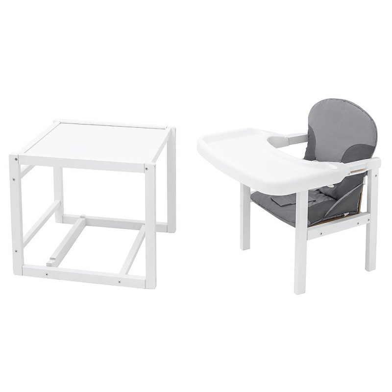 Стілець Babyroom трансформер Поні-240 білий сірий / графіт