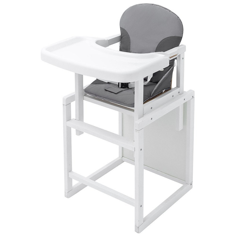 Стілець Babyroom трансформер Поні-240 білий сірий / графіт