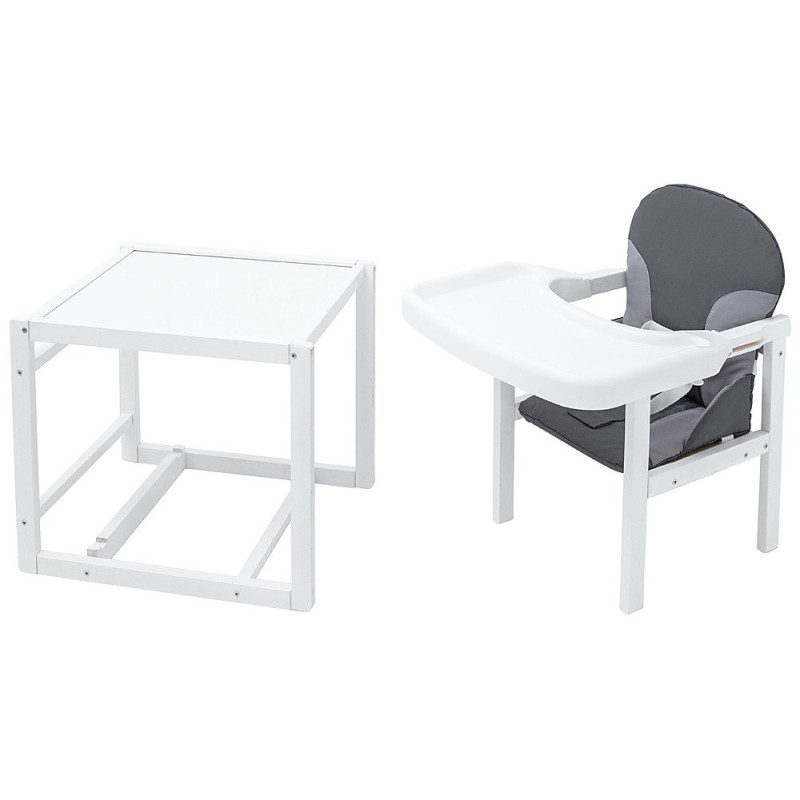 Стілець Babyroom трансформер Поні-240 білий графіт / сірий