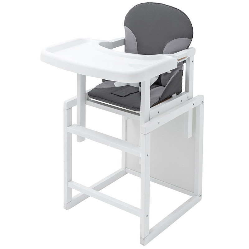 Стілець Babyroom трансформер Поні-240 білий графіт / сірий