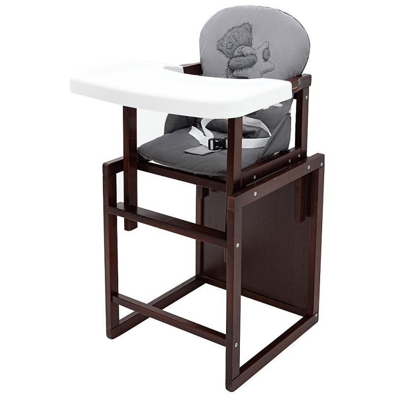 Стілець Babyroom трансформер Вінні-220 тонований сірий/графіт ведмедик і зірка