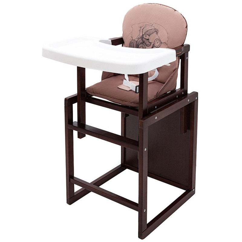 Стілець Babyroom трансформер Вінні-220 тонований капучино/шоколад ведмедик з будильником
