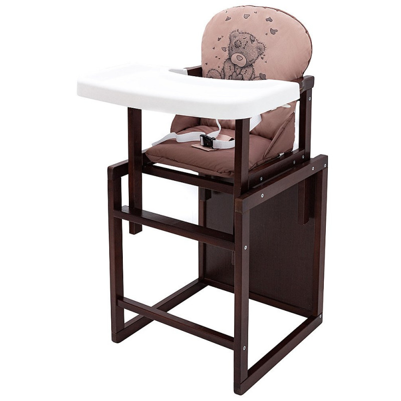 Стілець Babyroom трансформер Вінні-220 тонований капучино/шоколад ведмедик з серцем