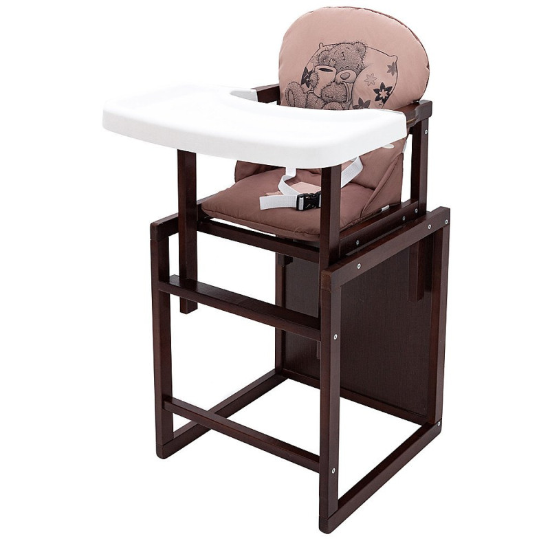 Стілець Babyroom трансформер Вінні-220 тонований капучино/шоколад ведмедик з чашкою