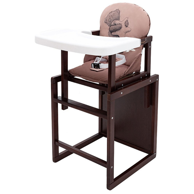 Стілець Babyroom трансформер Вінні-220 тонований капучино/шоколад ведмедик і зірка