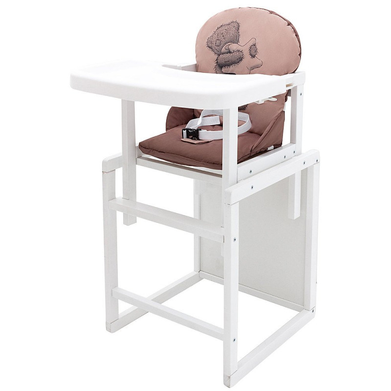 Стілець Babyroom трансформер Вінні-240 білий капучино / шоколад ведмедик і зірка