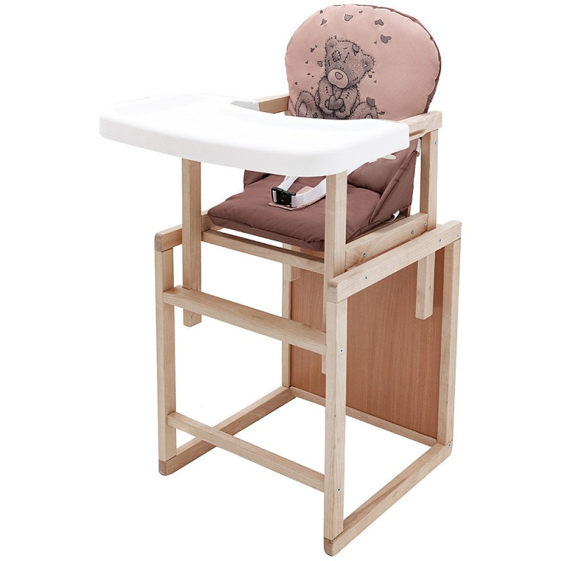 Стілець Babyroom трансформер Вінні-230 eko капучино/шоколад ведмедик з серцем