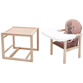 Стілець Babyroom трансформер Вінні-230 eko капучино / шоколад ведмедик і зірка