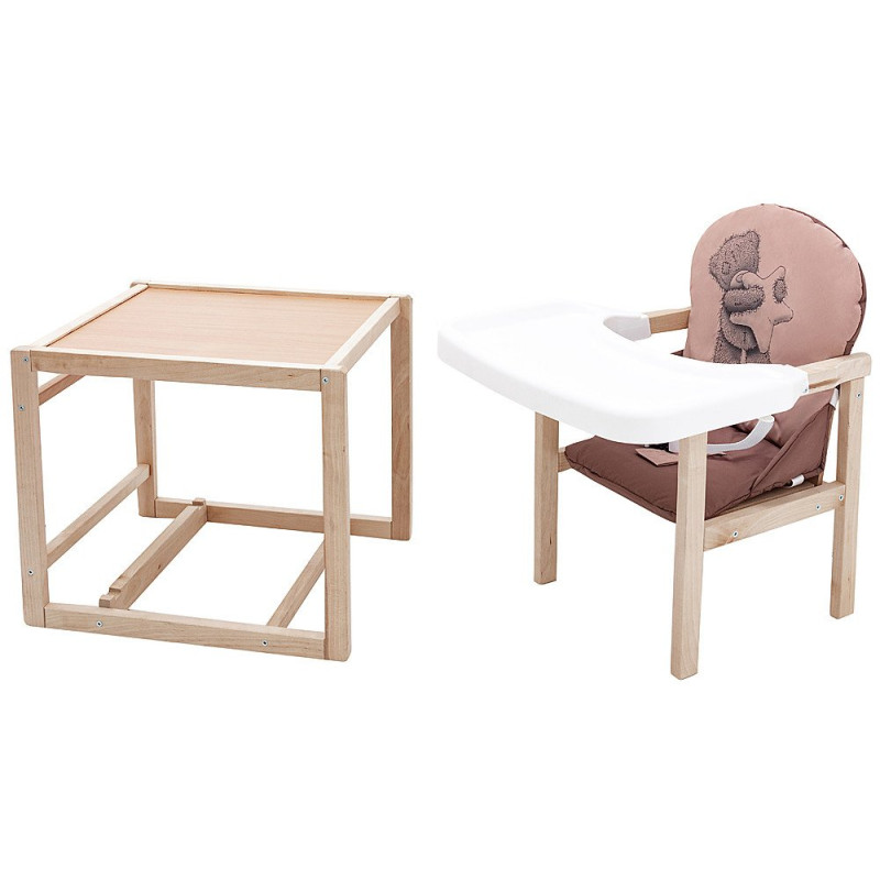 Стілець Babyroom трансформер Вінні-230 eko капучино / шоколад ведмедик і зірка