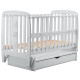 Ліжечко Babyroom Друзі DDMYO-3 маятник, ящик, відкидний бік бук сірий