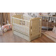 Ліжечко Babyroom DUMYO-3 маятник, ящик, відкидний бік бук слонова кістка