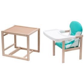 Стілець Babyroom трансформер Поні-230 eko бірюзовий / білий