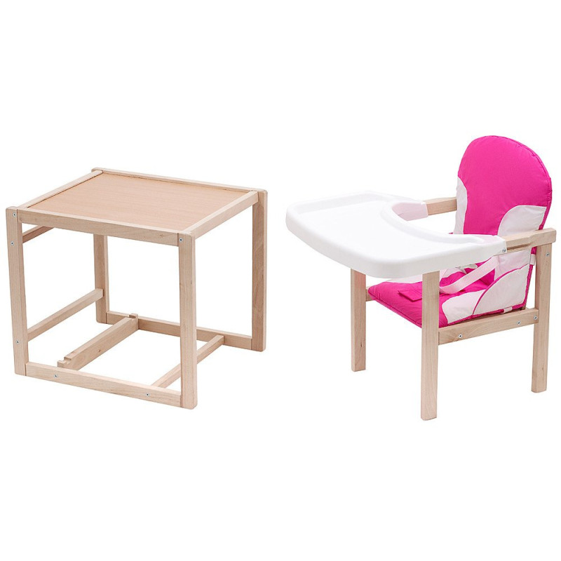 Стілець Babyroom трансформер Поні-230 eko рожевий / білий