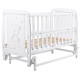 Ліжечко Babyroom DUMO-02 маятник, відкидний бік бук білий