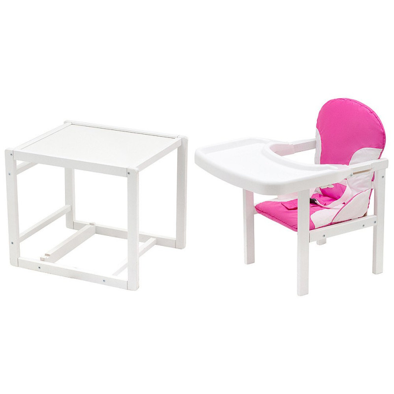 Стілець Babyroom трансформер Поні-240 білий рожевий / білий