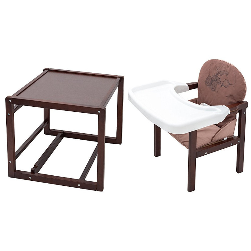 Стілець Babyroom трансформер Вінні-220 тонований шоколад / капучино ведмедик з будильником