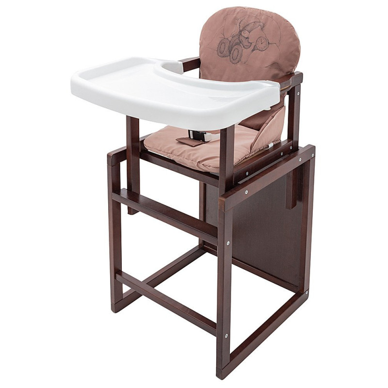 Стілець Babyroom трансформер Вінні-220 тонований шоколад / капучино ведмедик з будильником