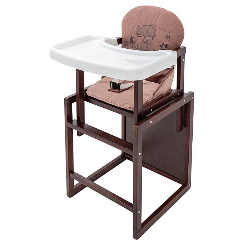 Стілець Babyroom трансформер Вінні-220 тонований шоколад / капучино ведмедик з чашкою