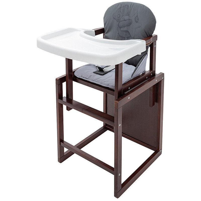 Стілець Babyroom трансформер Вінні-220 тонований графіт / сірий ведмедик і зірка