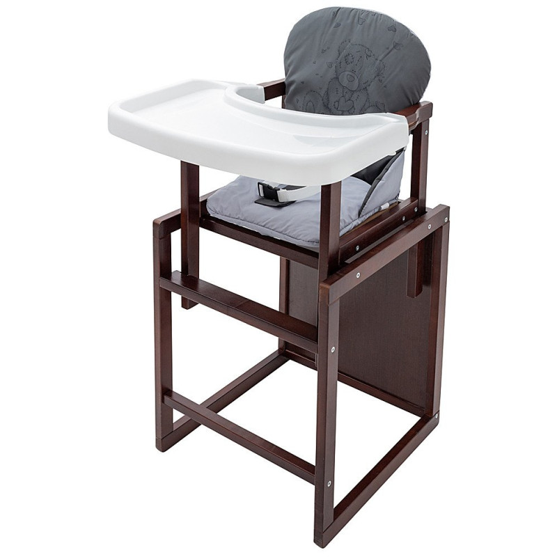 Стілець Babyroom трансформер Вінні-220 тонований графіт / сірий ведмедик з серцем