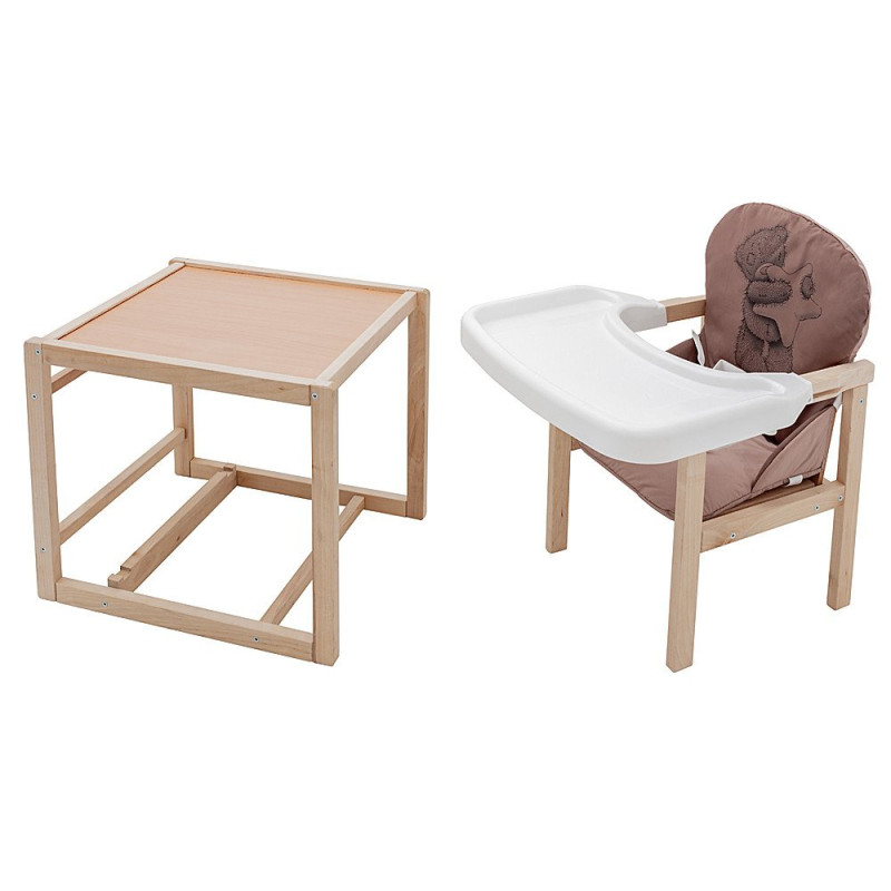 Стілець Babyroom трансформер Вінні-230 eko шоколад / капучино ведмедик і зірка