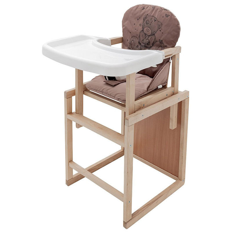 Стілець Babyroom трансформер Вінні-230 eko шоколад / капучино ведмедик з серцем