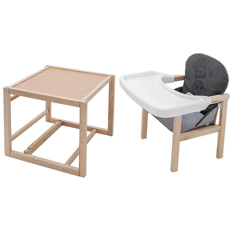 Стілець Babyroom трансформер Вінні-230 eko графіт / сірий ведмедик і зірка