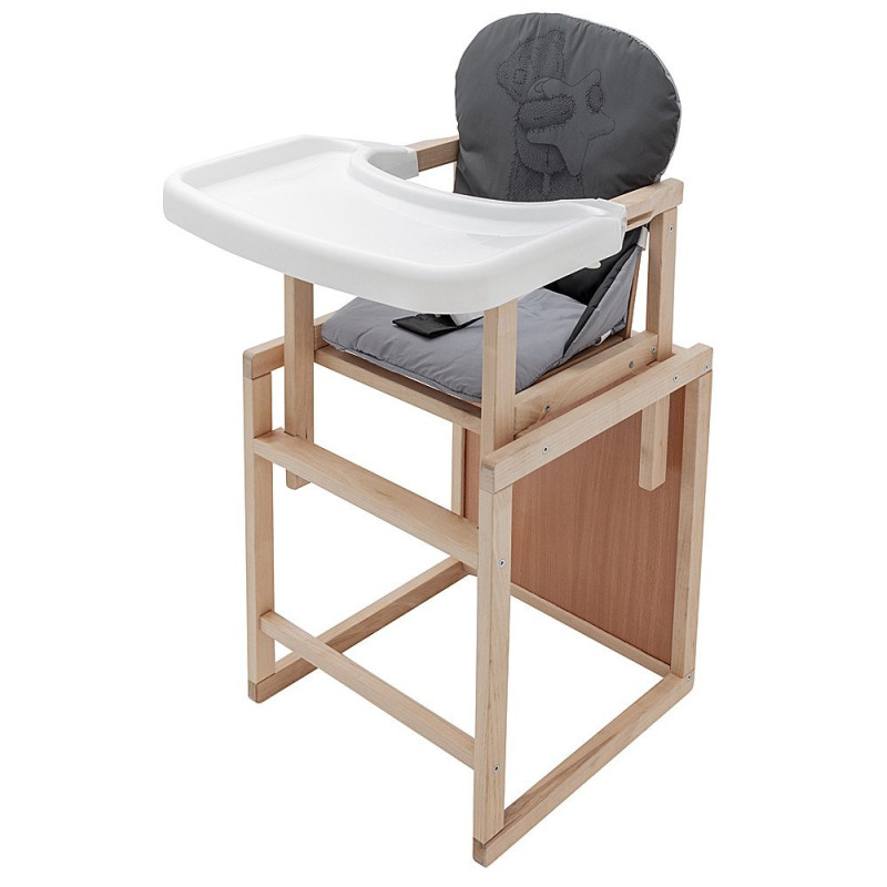 Стілець Babyroom трансформер Вінні-230 eko графіт / сірий ведмедик і зірка