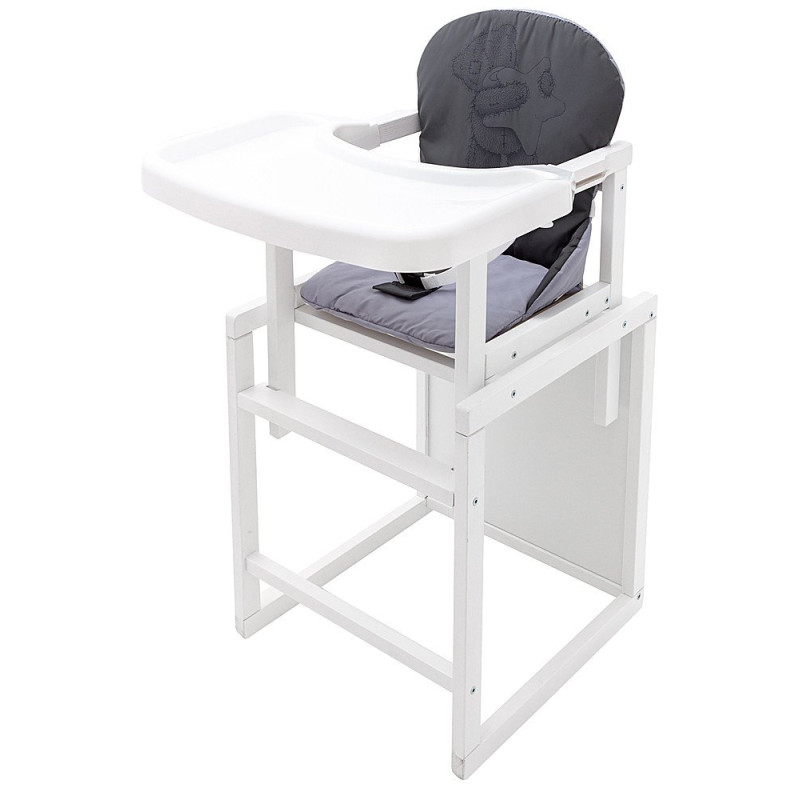 Стілець Babyroom трансформер Вінні-240 білий графіт / сірий ведмедик і зірка